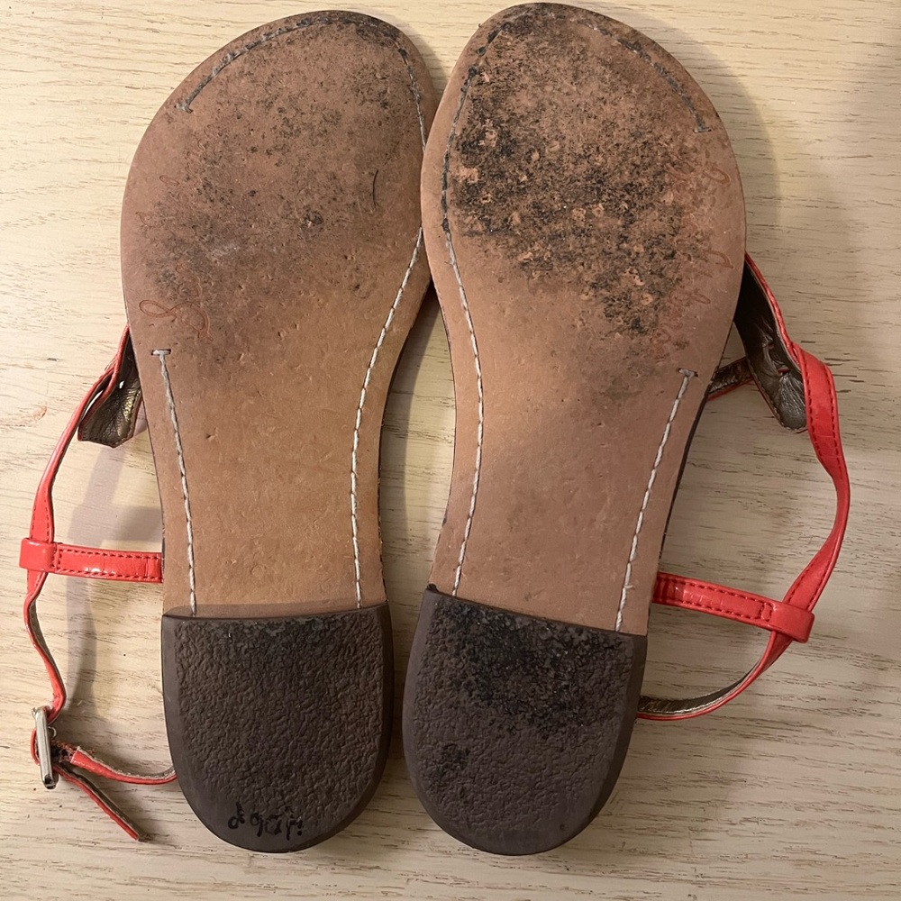 Sam Edelman Vibrant Coral Sandals - Picture 6 of 6